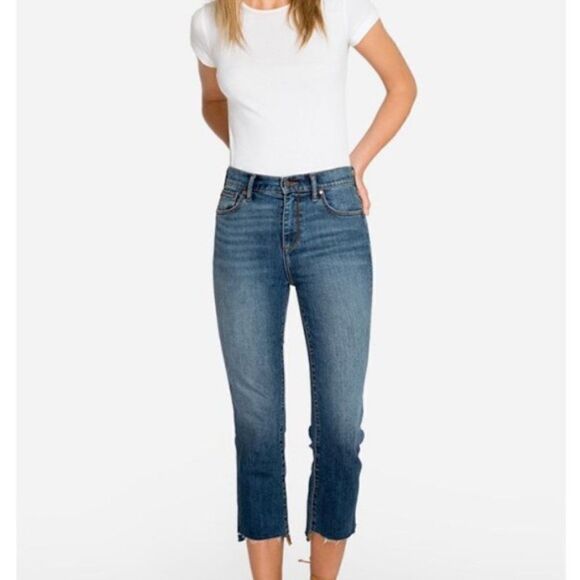 Johnny Was The Cropped Skinny Mid Rise Raw Hem Jeans 31 - Picture 1 of 9
